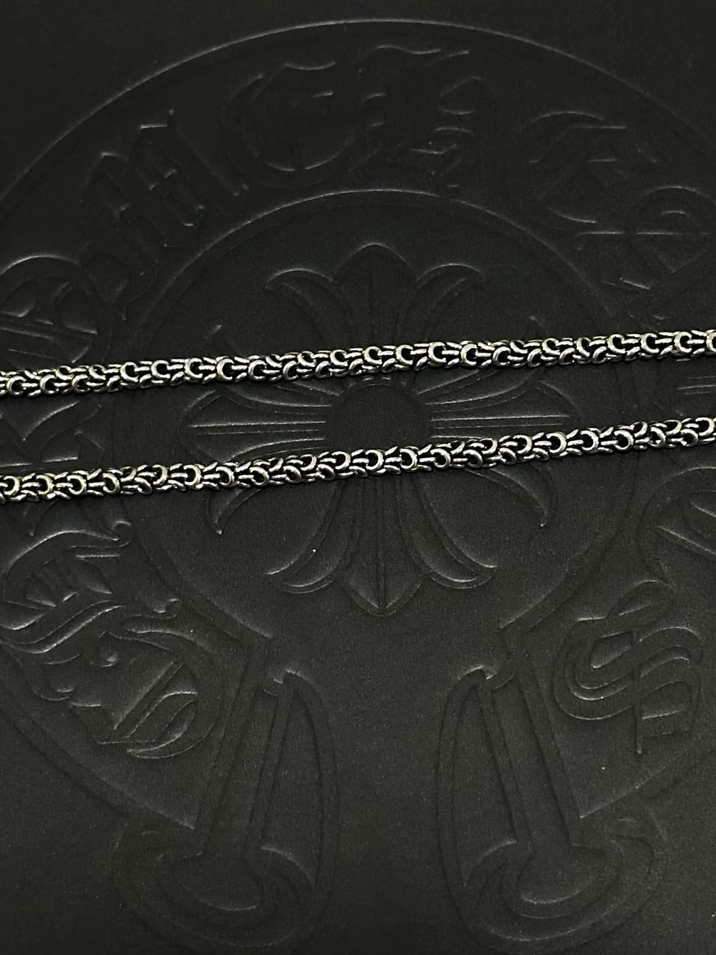 Chrome Hearts Silver Cross Pendant Necklace